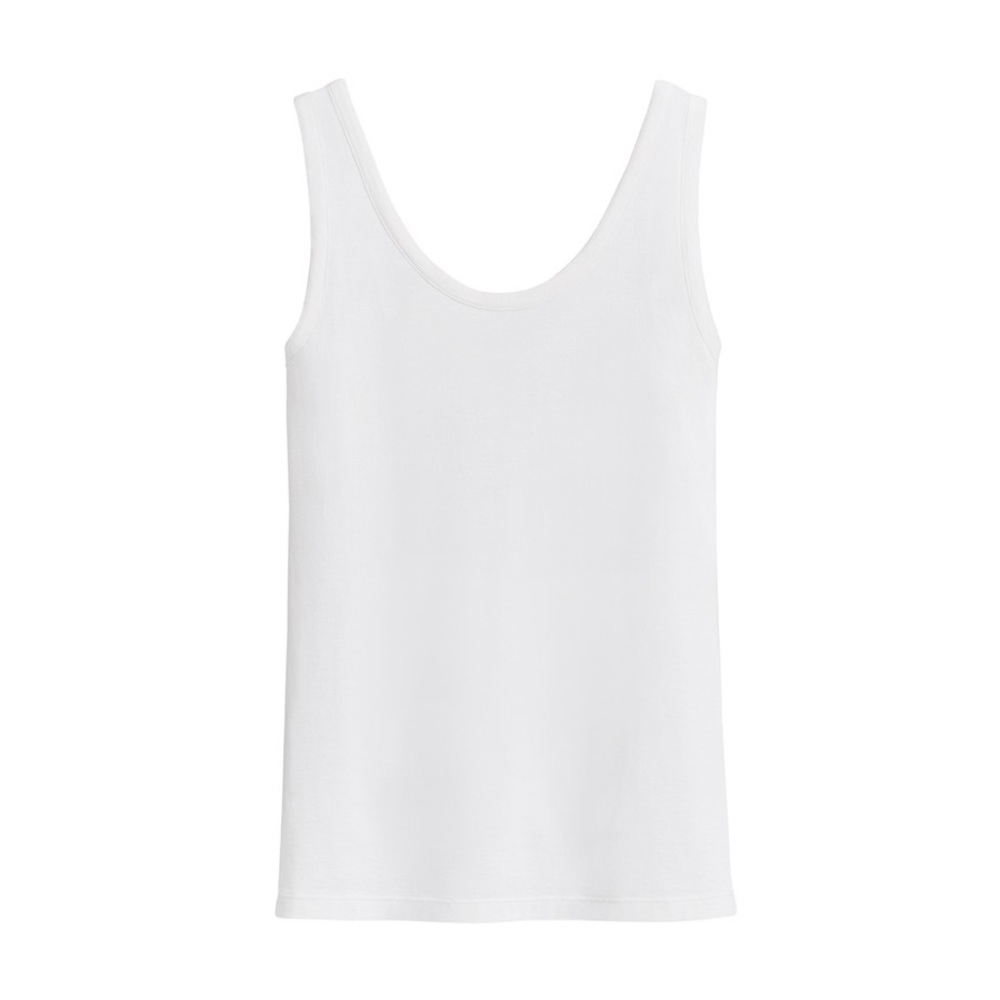 CUYANA Slim Scoop Tank in White NWT | XS